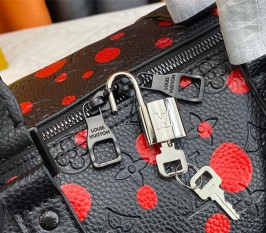 Louis Vuitton X YK Bandouliere Keepall 50 Travel Bag In Red Infinity Dots