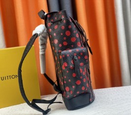 Louis Vuitton X YK Christopher Backpack In Red Infinity Dots