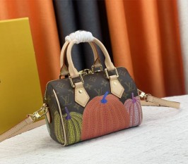 Louis Vuitton X YK Mongram Canvas Speedy Bandouliere 20 Handbag In Pumpkin