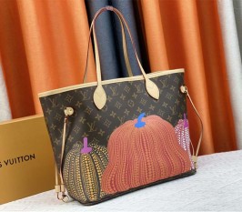 Louis Vuitton X YK Monogram Canvas Neverfull MM Tote In Pumpkin With Style 1