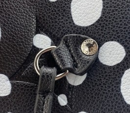 Louis Vuitton X YK Neverfull MM Black Tote In White Infinity Dots With Style 1