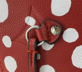 Louis Vuitton X YK Neverfull MM Red Tote In White Infinity Dots With Style 1