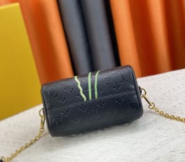 Louis Vuitton X YK Speedy Bandouliere 20 Handbag With Flower In Black
